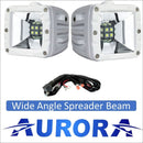 Aurora 3 Inch Marine Wide Angle Scene Beam Spreader Light Kit - 3,880 Lumens
