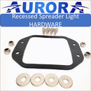 Aurora 3 Inch White Marine LED Spreader Lights - Flush Mount Kit - 3,424 Lumens