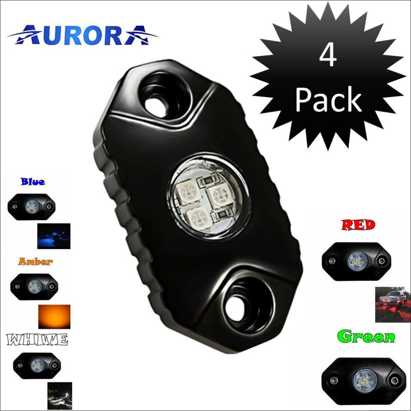 Aurora 4-Piece Multipurpose LED Rock Light Kit - LED Rock Light