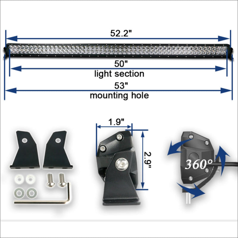 Aurora 52 Inch LED Light Bar D5 Series - 20 900 Lumens - LED Light Bar