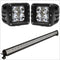 Aurora 50 Inch Dual Row + 3 Inch Cubed Bundle - 46,000 Lumens