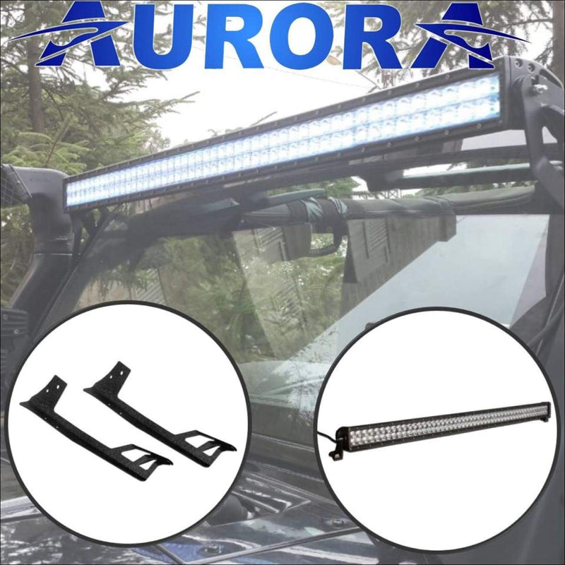 Aurora 50 Inch Light Bar Plus Mounts for Jeep Wrangler JK - Bundle