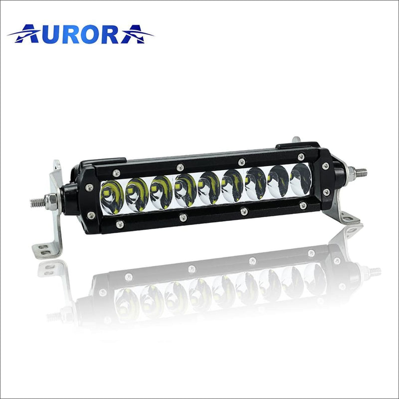Aurora ATV Handle Bar Kit w/ 6 Inch LED Light Bar - Light Bar Mount - ATV-Dirt-Bike