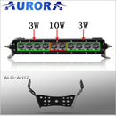 Aurora ATV Handle Bar Kit w/10 Inch LED Light Bar - 10 Inch Single Row Hybrid Series - Light Bar Mount - ATV-Dirt-Bike