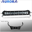 Aurora ATV Handle Bar Kit w/10 Inch LED Light Bar - 10 Inch Single Row - Light Bar Mount - ATV-Dirt-Bike