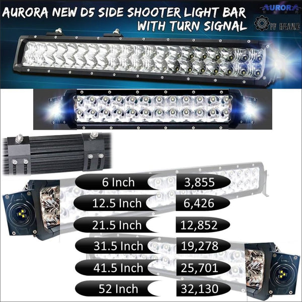 Aurora D5 Series LED Light Bar Side Shooter Edition - LED Light Bar