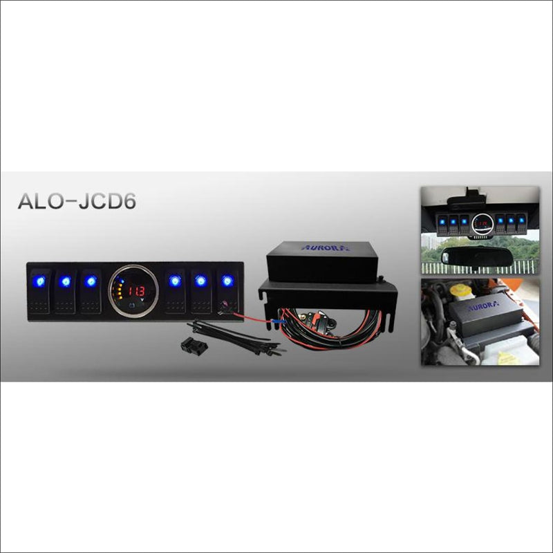 Aurora Jeep Wrangler 6-Switch Panel - LED Accessories Switch