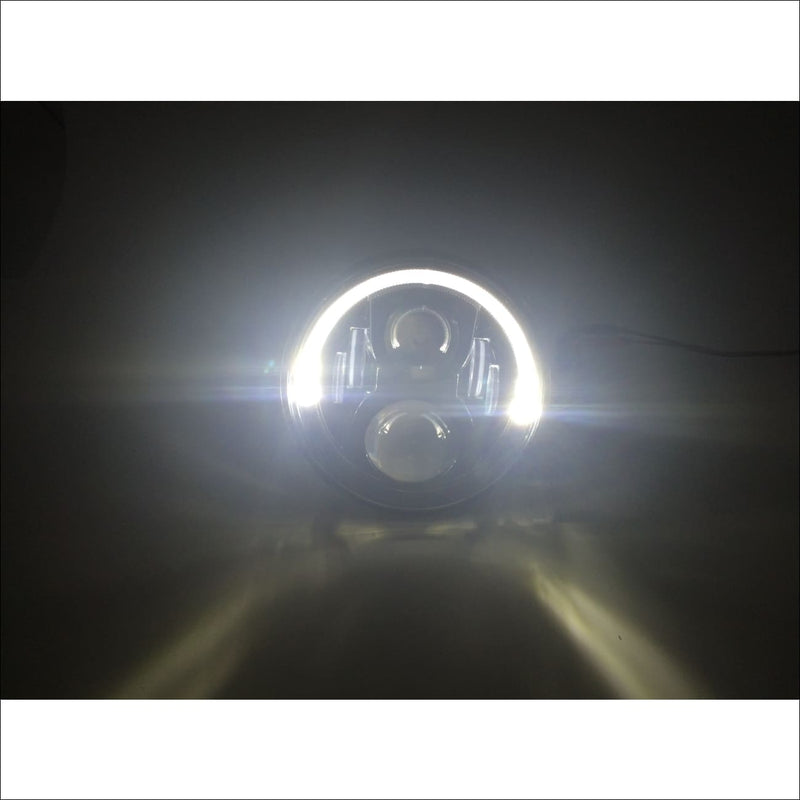 Aurora Jeep Wrangler JK Black/Silver Face LED Head Light Kit w/ DRL - Headlights
