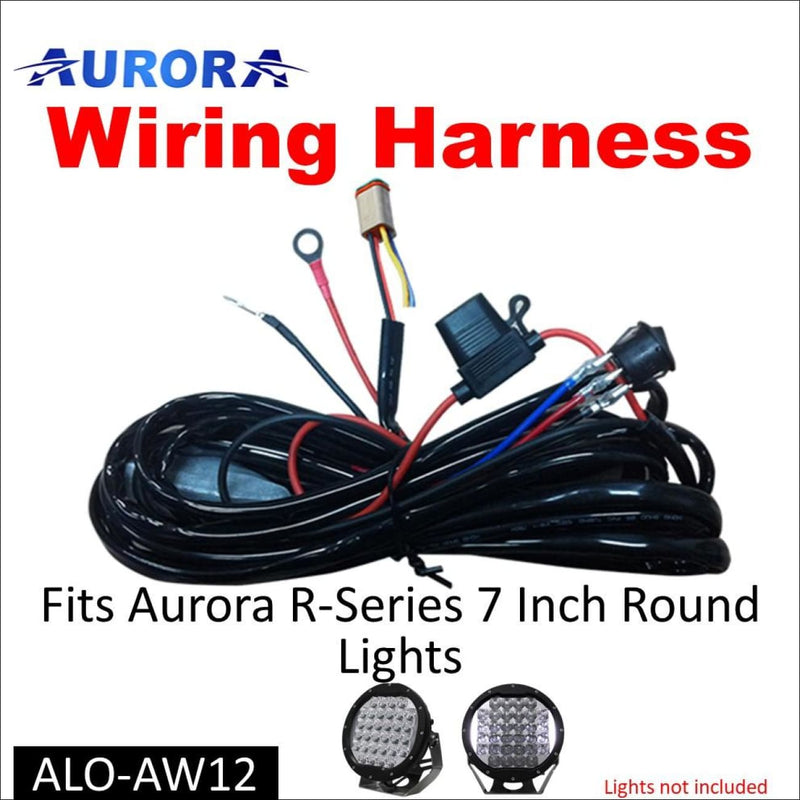 Aurora LED Light Wiring Harness Kit R-Series Round LED Light - LED Accessories Wiring Harness