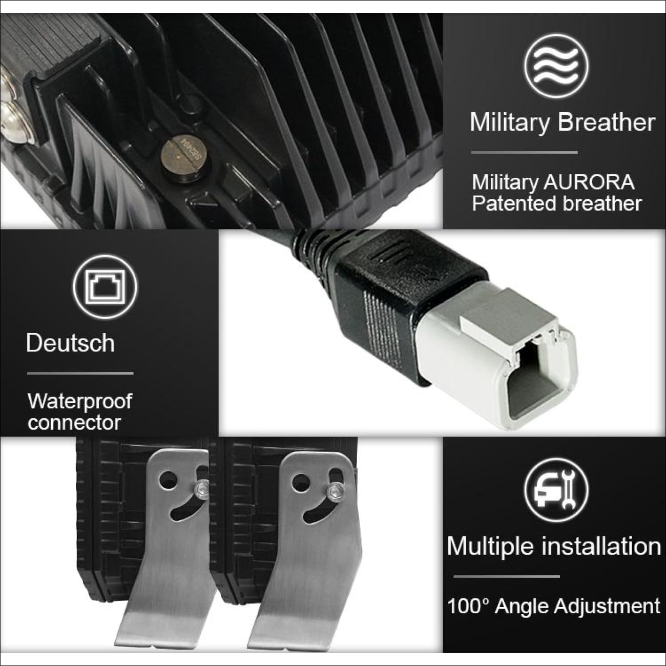 Aurora R-Series 6-6 Quad LED Light SAE Compliant 6 Inch – LEXBERN