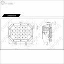 Aurora 6 Inch Quad LED Light SAE Compliant - 14 760 Lumens - LED Driving Light