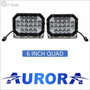 Aurora 6 Inch Quad LED Light SAE Compliant - 14 760 Lumens - LED Driving Light