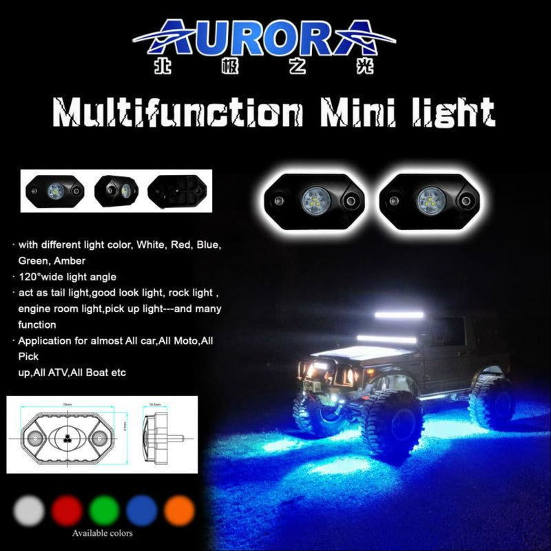 Aurora Single Multipurpose LED Rock Light - Green Beam - LED Rock Light
