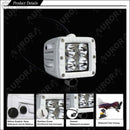 Aurora White LED Pod Light Kit Plus mounts for Jeep Wrangler JK - Bundle