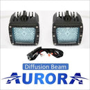 Jeep wrangler diffusion beam light pods