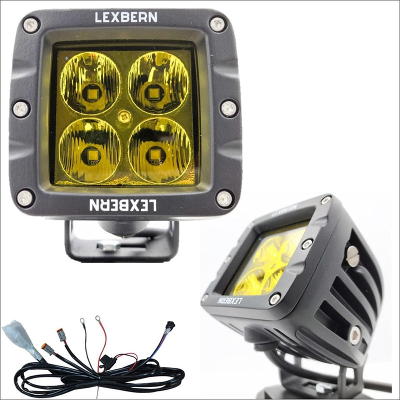 LEXBERN Yellow Beam 3 Inch Off Road Light Kit LEXBERN Yellow Beam 3 Inch Off Road Light Kit
